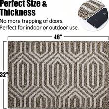 Felpudo interior de 32 x 48 pulgadas tapete absorbente para puerta delantera trasera con respaldo de goma antideslizante alfombra interior de barro para puerta de entrada lavable a máquina - 32x48 - Ver 2