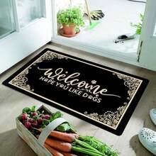 Welcome Funny Door Mat Welcome Hope You Like Dogs - Felpudo personalizado con parte trasera de goma antideslizante 30 x 17 pulgadas regalo de broma para decoración del hogar alfombras de - Bienvenido, espero que te gusten los perros - Ver 7