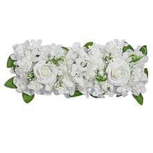 Long Artificial Rose Flower Arch Decor, Tabletop Center Piece Decoration, Wall Background Decor For Wedding Party - White - View 10
