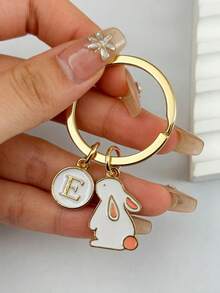 Y2K Rabbit Keychain, Personalized Gift For Girls Gifts For Mother, Father, Graduation, And Teacher - White Rabbit - View 2