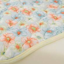 1pc Cooling Blanket, Modern Floral & Botanical Pattern Quilted Throw, Lightweight Breathable Fabric, Designed For Heat-Sensitive, Suitable For Home, Travel, All Seasons - Mint Green - View 7