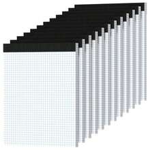 Graph Paper 8.5 x 11 paquete de 12 4 x 4 cuádruple almohadilla de papel de rejilla 8-1/2 x 11 pulgadas almohadilla de rejilla 8.5 x 11.75 pulgadas - Blanco - Ver 8