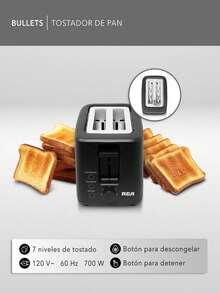 RCA Tostador de Pan con 6 Niveles de Intensidad RC-T2 - Negro - Ver 3