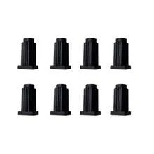 8pcs Square Caster Insert Plug - Black Plastic Socket Cover For Round Hole Protection Caps For Furniture Equipment Cart And DIY Projects - Black - View 2