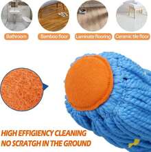 Self-Wringing Twist Mops With 1 Extra Refill, Microfiber Mops For Floor Cleaning With 57 " Long Handle, Easy Wringing Floor Mop For Hardwood Commercial Household Clean (1 Handle &Amp; 2 Mop Heads) - ColorA - 查看 4