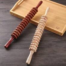 Wooden Handheld Roller Trigger Point Massage Stick, Fascia Massage Stick, Full Body Workout Tool: Body Therapy Massager, Muscle Abdominal Relief Tool, Muscle Roller Stick, Fascia Stick, Cellulite Massage Tool, Massage Stick, Leg Cellulite Remover - A - View 3