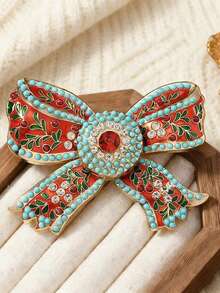 1 chiếc trâm cài áo kiểu Baroque cổ điển tinh tế, trâm cài hình nơ tráng men mỏng manh, phụ kiện thời trang cao cấp sang trọng dành cho nữ, ghim cài áo kiểu cung đình thanh lịch. - Nhiều màu - Xem 10