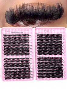 3/28 Eyelash Extension Strip, High Capacity, 9-16mm Mixed Length Cluster False Eyelashes, Suitable For Beginners DIY Eyelash Extension At Home, Eyelash Cluster, Individual False Eyelashes - C - View 2