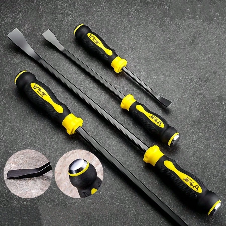 Multi-Function Long Pry Bar 8 12 18 24 Inch Motorcycle Tire Crowbar Strike Cap Nail Puller Heavy Duty Car Repair Hand Tools CV-R - C - View 1