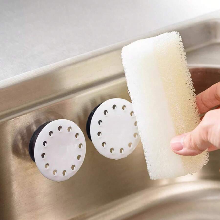 1/3pcs Kitchen Sponge Holder Rack - Suction Cup Drain Rack, No Drilling Required. Sponge, Dishcloth, Steel Wool Ball Storage Rack. Storage & Organization, Home & Living Supplies. Convenient & Practical, .