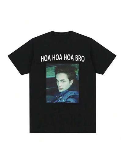 2026 Fashionable Casual T-Shirts For Girls And Boys, 100% Cotton, Casual T-Shirt For Boys And Girls, Gifts For Men, Twilight Graphic, Birthday Gift For Him, T-Shirt, Birthday Gift For Him, Casual Men's T-Shirt, HOA HOA BRO, Casual Men's T-Shirt, Design, Men's T-Shirt, Black Cotton Men's T-Shirt, Unisex Retro Casual T-Shirt For Fans, Men's T-Shirt, Unisex Clothing, Retro Style T-Shirt, Stretchy Material, Cool Anime Cotton T-Shirt, Birthday Gift, Mother's Day Gift, Parent-Child Outfit, Family Outfit, Suitable As A Gift, Sizes 2-10 Years, S-XXXL, Men's Clothing, Tops For Women, Perfect Back-To-School And Mother's Day Gift, Can Be Mixed With Parent-Child Outfits