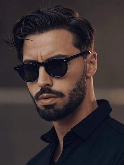 1PC Men's Casual Retro Square Small Frame Glasses Suitable For Daily Travel Summer Beach Decoration Street Photography
