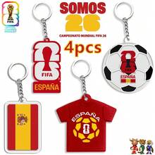 4 Stück 2026 Fußball-Weltmeisterschaft Schlüsselanhänger Set, geeignet als Souvenirs für die Spiele der Vereinigten Staaten, Kanada und Mexiko. Die Schlüsselanhänger zeigen Logos und Anhänger, perfekt für Fußballfans. Kann als Geschenk, Dekoration und Zubehör für Schwanzklappen für Ehemänner und andere verwendet werden. Auch geeignet als kleine Ornamente, Schlüsselanhänger für Frauen, Muttertagsgeschenke, Armband-Schlüsselanhänger, süße Schlüsselanhänger, Lehrertagsgeschenke und Schlüsselanhänger. - Verschiedenfarbig - Übersicht 11