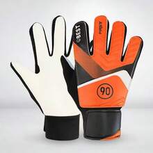 1 Pair Professional Soccer Goalkeeper Gloves, Non-Slip Finger Protection, Essential For Match And Training, Anti-Slip & Durable, Palm Cushion, Suitable For Youth, Adjustable Wrist - Multicolor - View 12