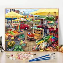 16x20英寸成人数码油画套装 - 画布、简易丙烯颜料套装（含画笔和颜料），是家居装饰、生日、父亲节、圣诞节、母亲节、情人节的理想礼物 - 彩色 - 查看 10