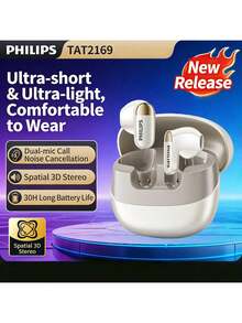 PHILIPS TAT2169 Bluetooth Earphones, Waterproof & Sweat-Resistant, Dual Microphone Noise Cancellation, Long Battery Life, Fast Charging, Comfortable Semi-In-Ear Design - View 8