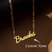 Personalized Name Necklace With Figaro Chain, Handmade Jewelry, Personalized Christmas Gift For Teenager - Multicolor - View 3