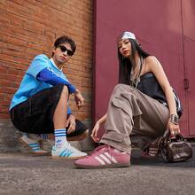 Adidas Giày thể thao cổ thấp cổ điển STADT "T-Toe" - Màu Hoa hồng đỏ - Xem 5
