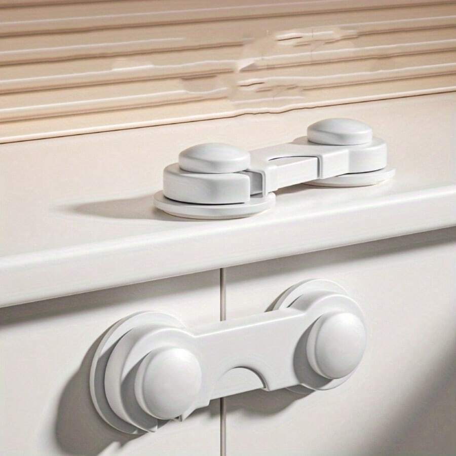 10 cerraduras de para bebés - Cerraduras de multifuncionales para gabinetes, habitaciones y cajones (protección anti-pellizco) - Multicolor - Ver 1