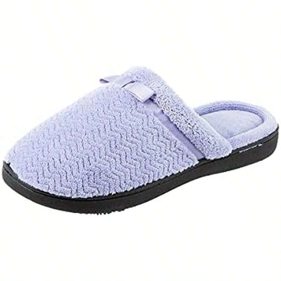 Isotoner Women's Chevron Slip On Clog Slippers With Moisture Wicking For Indoor/Outdoor Comfort And Arch Support - 7.5-8-Periwinkle - 查看 1