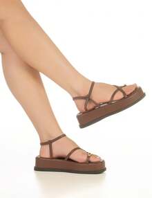 FLAT HALF MOON NORMAL SHAPE - Rust Brown - View 5