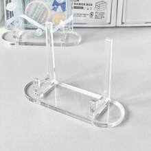 10pcs Acrylic Transparent Stands - Multifunctional Display Stands, Business Card Holders And Badge Displays - A - View 5