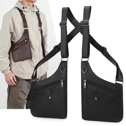Mochila multifuncional tipo chaleco, mochila para hombres, mochila antirrobo oculta para exteriores