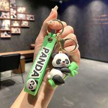 Cartoon Bamboo Panda Keychain Bag Pendant Car Keychain Cute Plush Couple Small Gift Wholesale - Khớp tre - Xem 6