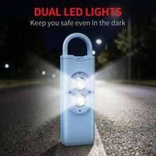 Self Defense Personal Alarm With Dual Flash LED, Loud Siren, Portable Keychain Protection Device For Women, Students, Elderly, Night Walking, Travel, Hiking, Outdoor Emergency - White - View 4
