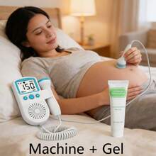 Baby Heart Detection Monitor For Pregnancy With Gel, High Sensitivity Large Display, Home Use, Thoughtful Gift For New Parents - Green - View 2