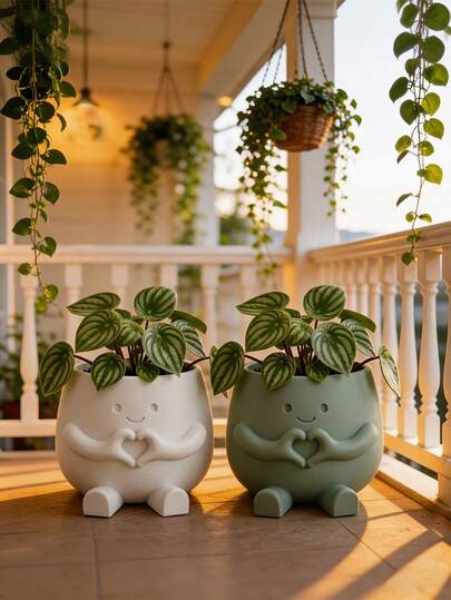 1pc Mini Succulent Planter For Office Desk, Perfect Container For Planting Herbs Or Succulents, Ideal Gardening Gift And Home Decor, Plastic Material