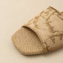 1pc Premium Linen Slippers, Women's All Season Indoor Anti-Slip Slippers, Vintage Floral Print Elegant & Comfortable, Natural Linen Breathable Material Soft & Firm Slippers - Khaki - View 10
