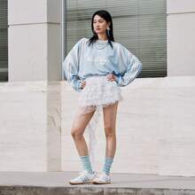 VS JOG 2.0 “冰淇淋T字头” 女士复古薄底休闲运动鞋 - 藍白色 - 查看 4