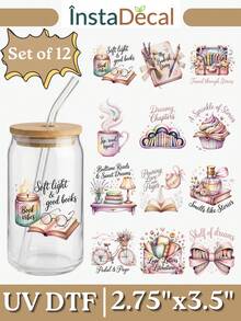 12 miếng dán chuyển nhiệt UV DTF dành cho người yêu sách (2.75x3.5 inch), hình dán nghệ thuật với những câu trích dẫn về sách, thích hợp để trang trí Kindle, cốc cà phê, máy tính xách tay, bình nước, quà tặng DIY cho người yêu sách. - BK 02 - Xem 7