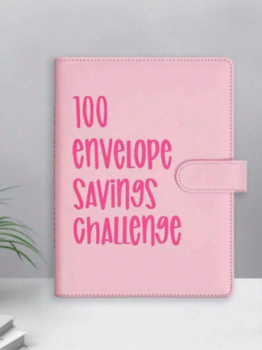 100个信封，信封储蓄挑战活页夹，省钱挑战，储蓄活页夹，100个信封挑战活页夹，储蓄活页夹，趣味简易省钱挑战，储蓄计划活页夹，圣诞节、万圣节、感恩节、母亲节的理想礼物 - 粉 - 查看 1
