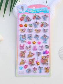 Pegatinas 3D, pegatinas lindas para diario DIY, pegatinas creativas, pegatinas para teléfono, pegatinas decorativas para estuche de teléfono con anime japonés, pegatinas para equipaje, pegatinas decorativas para oficina y escuela, pegatinas para cuaderno, pegatinas para libro de contabilidad, pegatinas para maleta de viaje - Multicolor - Ver 4