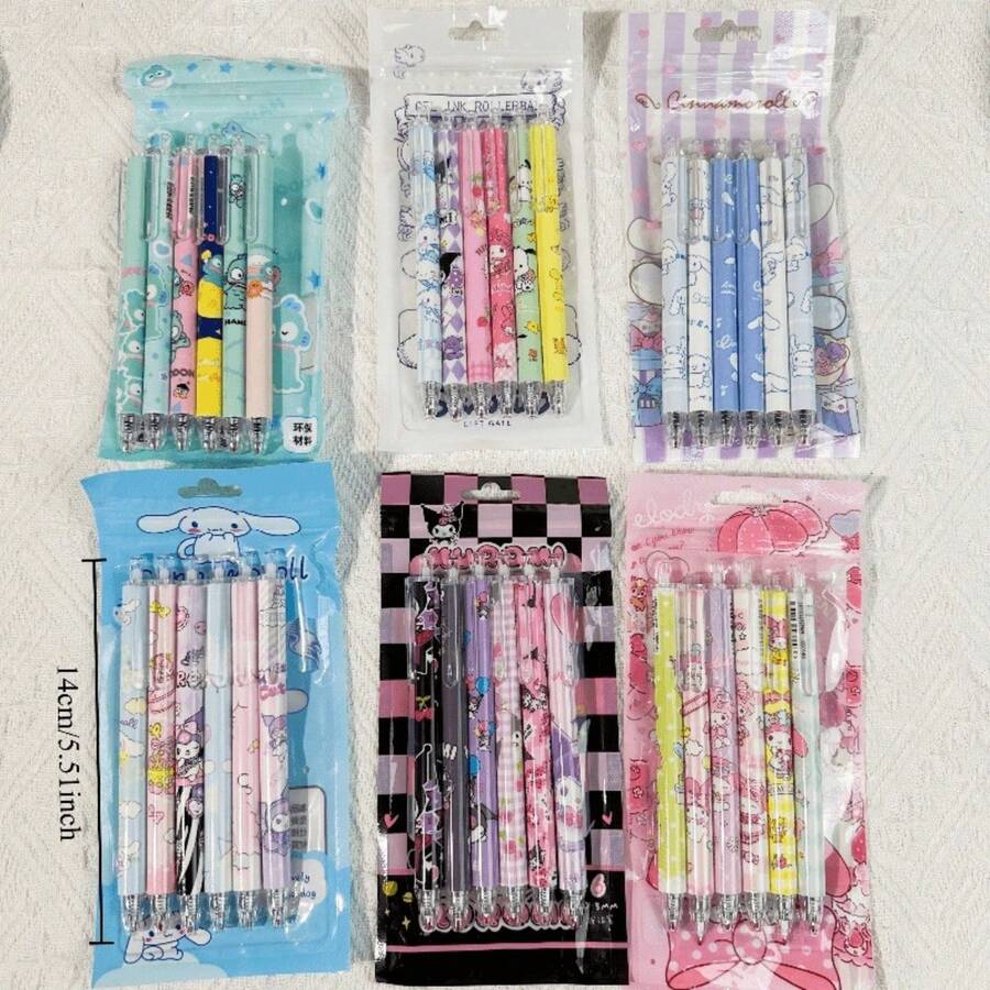 SANRIO 【三丽鸥系列热销】36支装三丽鸥按动式中性笔，办公学习两用 - 礼品奖励，课堂奖品 - 完美礼物 - 多色 - 查看 1