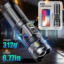 5000 LUMEN White LED Flashlight Strong White Light USB Rechargeable Telescopic Zoom Torch 1500m Long Range - LED Flashlight - View 5