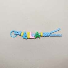 [Custom] 1pc Handmade Woven Keychain, Colorful Acrylic Letter Beads, Handmade Woven Knot, Customizable Letters, Minimalist Style, Back To School/Birthday Gift - Letter Keychain - View 40