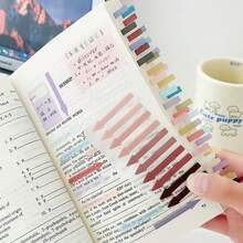 1/2/4 Packs 200 Sheets Gradient Arrow Index Tabs, For Student Notes, Highlighting, And Sticky Notes - one-size - View 2