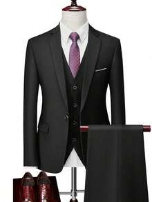 Men Suits - Black 1 - View 2