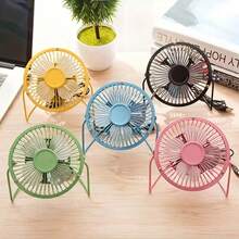 4-Inch Silent USB Mini Fan, 360-Degree Rotating Desk Fan, Summer Cooling, Portable, Notebook - 藍色 - 查看 7