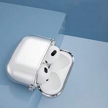 Estuche transparente de clip redondo para auriculares, compatible con Apple 1/2/3/4/Pro/Pro2/Pro3 Estuche protector de auriculares - transparente - Ver 7