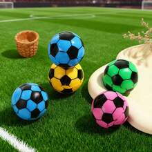 1 pieza/4 piezas/5 piezas Sacapuntas de lápiz con diseño de fútbol, baloncesto, béisbol, sandía en estilo de dibujos animados, color aleatorio, de vuelta a la escuela, para regalo, amigo - Sacapuntas de fútbol - Ver 9