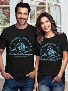 Women's Matterhorn Basketball League T-Shirt Disneyland Mountain Bobsleds Harold Shirts For Women Activewear Jerseys Top Tee Apparel - 黑色 - 查看 1