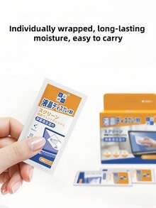 30pcs Large Size Disposable Screen Cleaning Wet Wipes, Eyeglasses Cleaning Wet Wipes, One-Time Lens Cleaning Cloth, Soft Material With No Fiber Residue, Suitable For Glasses, Smartphones, Computers, TVs, Cameras And Other Glass Surfaces, Individually Packaged And Portable, Essential For Home, Office, School, Travel, Valentine's Day Wet Wipes - 多款式 - 查看 2