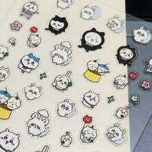 chiikawa 1pc High Aesthetic Transparent Sticker, DIY Decor, Creative Sticker, Nail Art Sticker, Suitable As Small Gift For Fans, Family And Friends, Cool Summer Hanging Decor, Best Girlfriend/Couple Choice, Create Summer Vibe, Daily Accessory - Multicolor - View 7