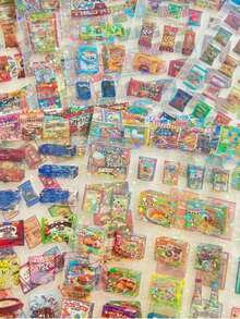 10pcs Cute Cartoon Food Waterproof Stickers, Anime Accessories Gift - Multicolor - View 3