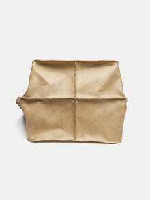 新款时尚大容量手提包，女士小众单肩便携复古大包，简约休闲通勤旅行购物包，休闲旅行行李包，腋下包，多功能多色香槟色，新款女士手提包，优雅女士钱包 - 香檳色 - 查看 7