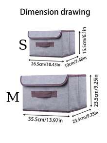 Scatola di stoccaggio pieghevole in tessuto ad alta capacità con coperchio antipolvere, organizer di stoccaggio con specifiche di dimensioni multiple, con maniglia integrata, disponibile in vari eleganti colori Morandi solidi, realizzato in morbido tessuto di lino premium con struttura stabile - Multicolore - Visualizzare 8